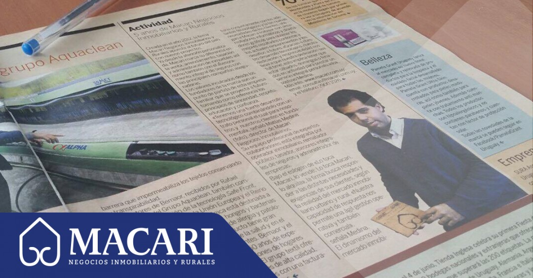 5 años de Macari, nota en “El Empresario”